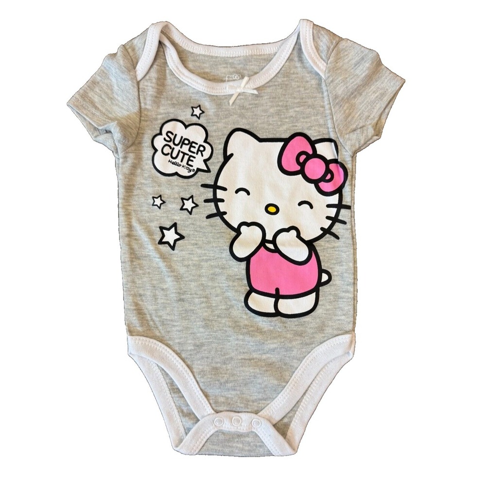 Sanrio Hello Kitty Baby Girl Bodysuit Clothes 9 Months Romper Summer Outfit‎ Bow